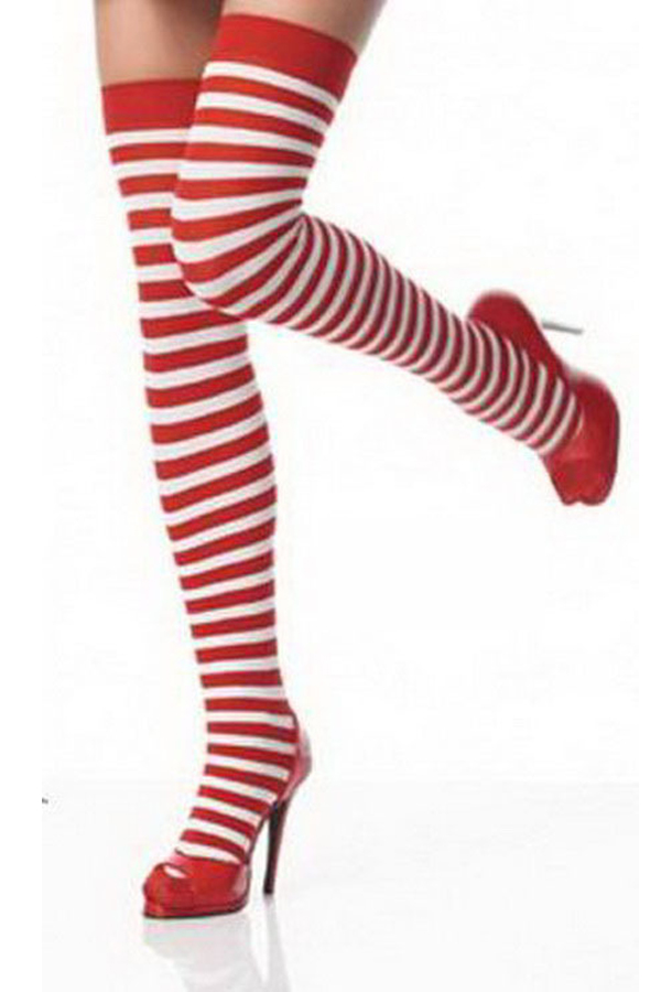 Accessory Zebra Striped Stockings - Click Image to Close